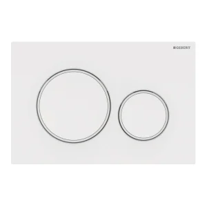 Placca di Comando Sigma 20 Rotondo Bianco Lucido/Bianco Opaco - Geberit